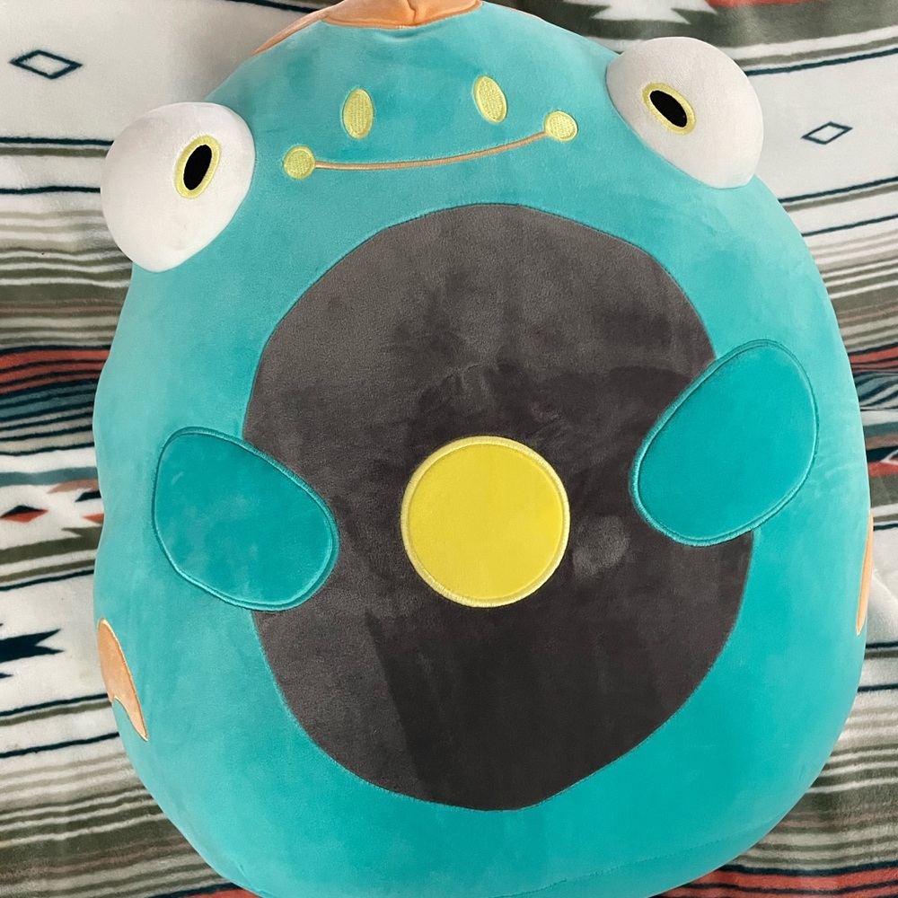 Squishmallows Teal and Yellow Plush